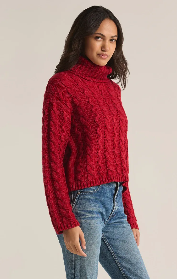 Tied To You Sweater Haute Red