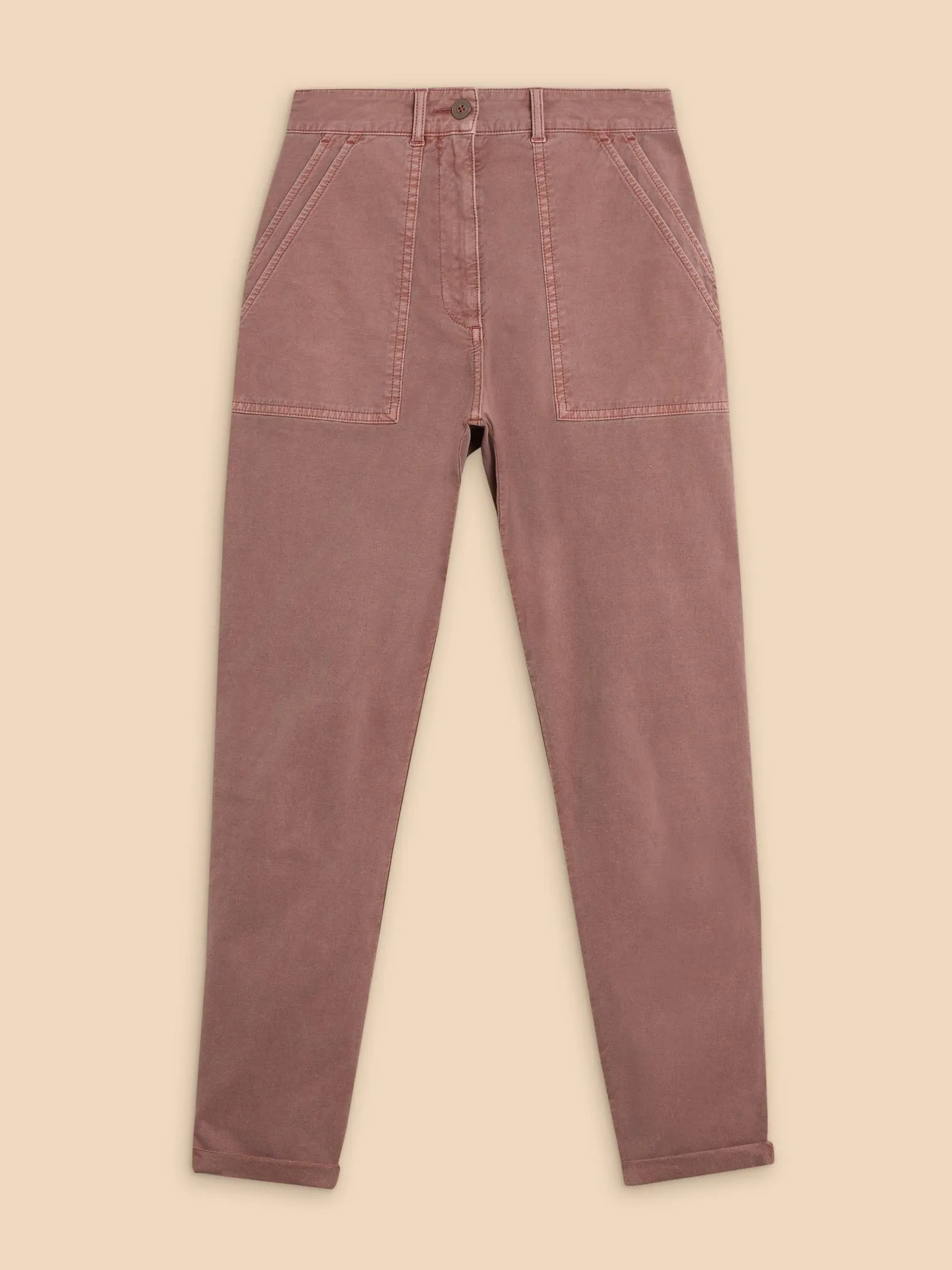 Twister Chino Trouser by White Stuff in Dusty Pink