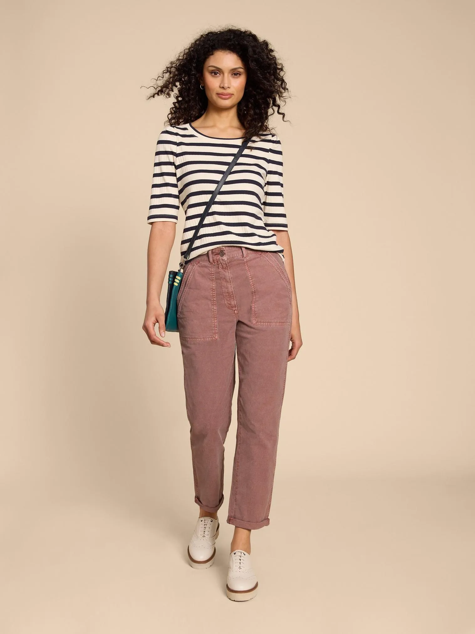Twister Chino Trouser by White Stuff in Dusty Pink