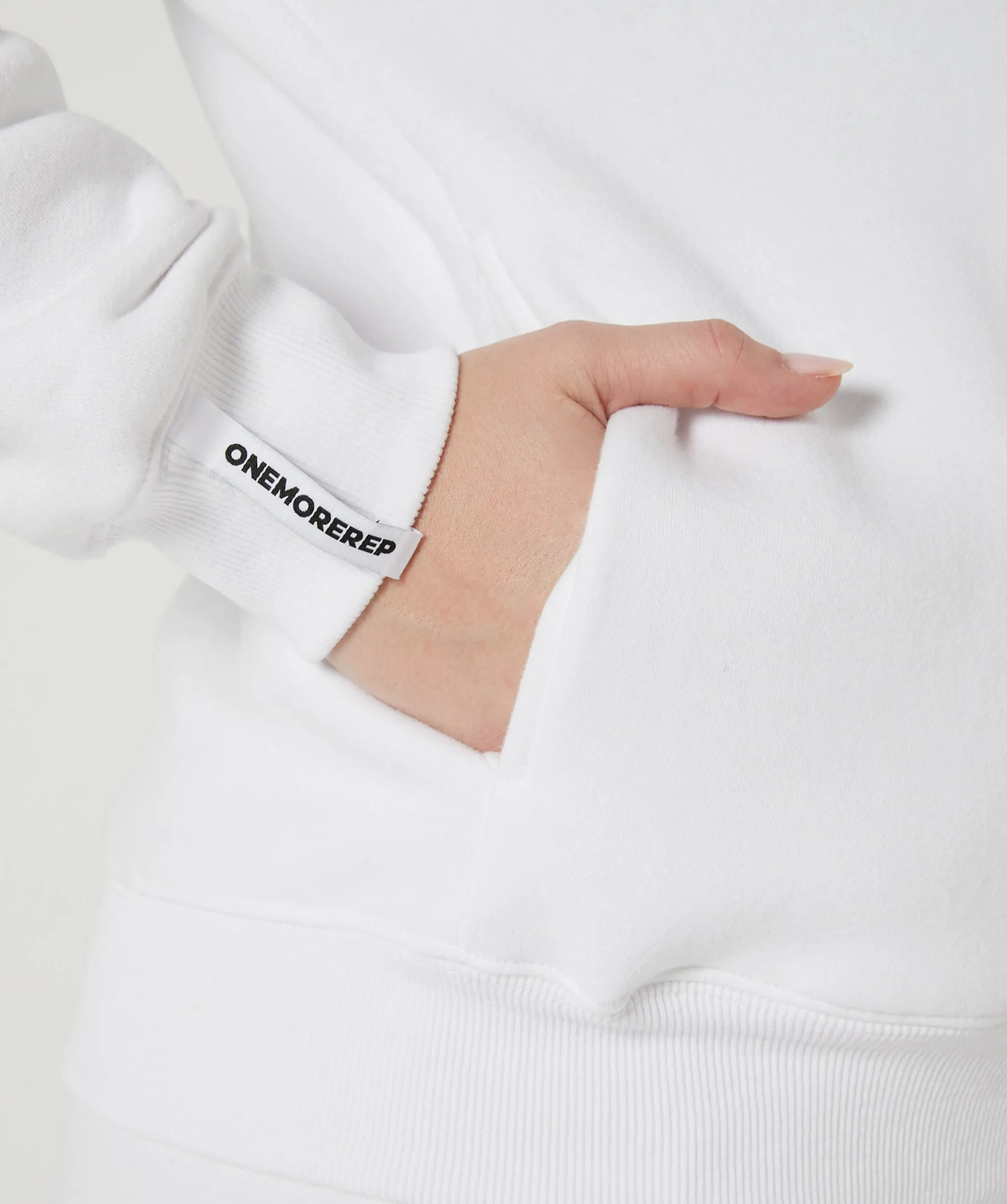 Varsity Crewneck Jumper (White/White) by OneMoreRep