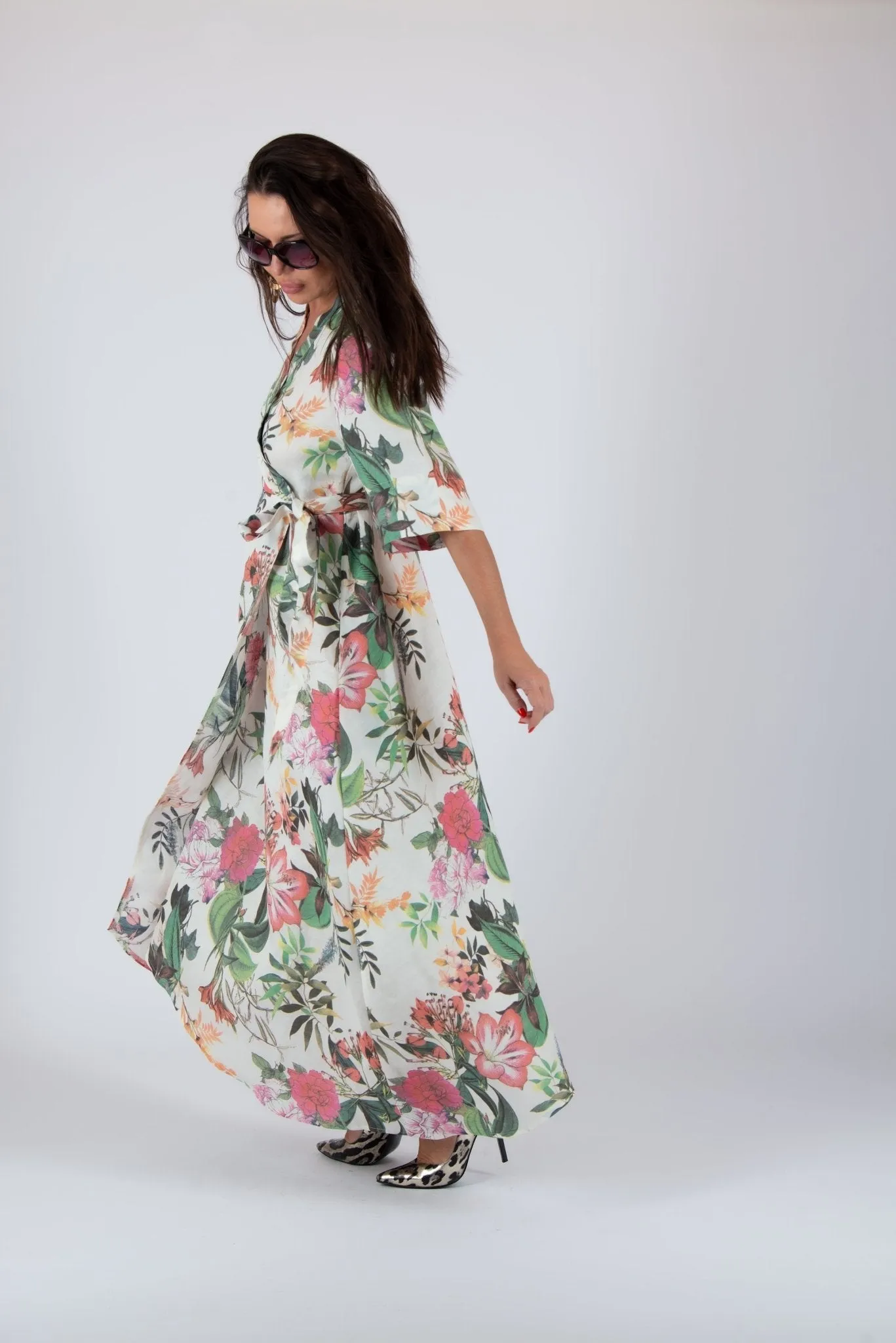 VERONA Linen Wrap Dress
