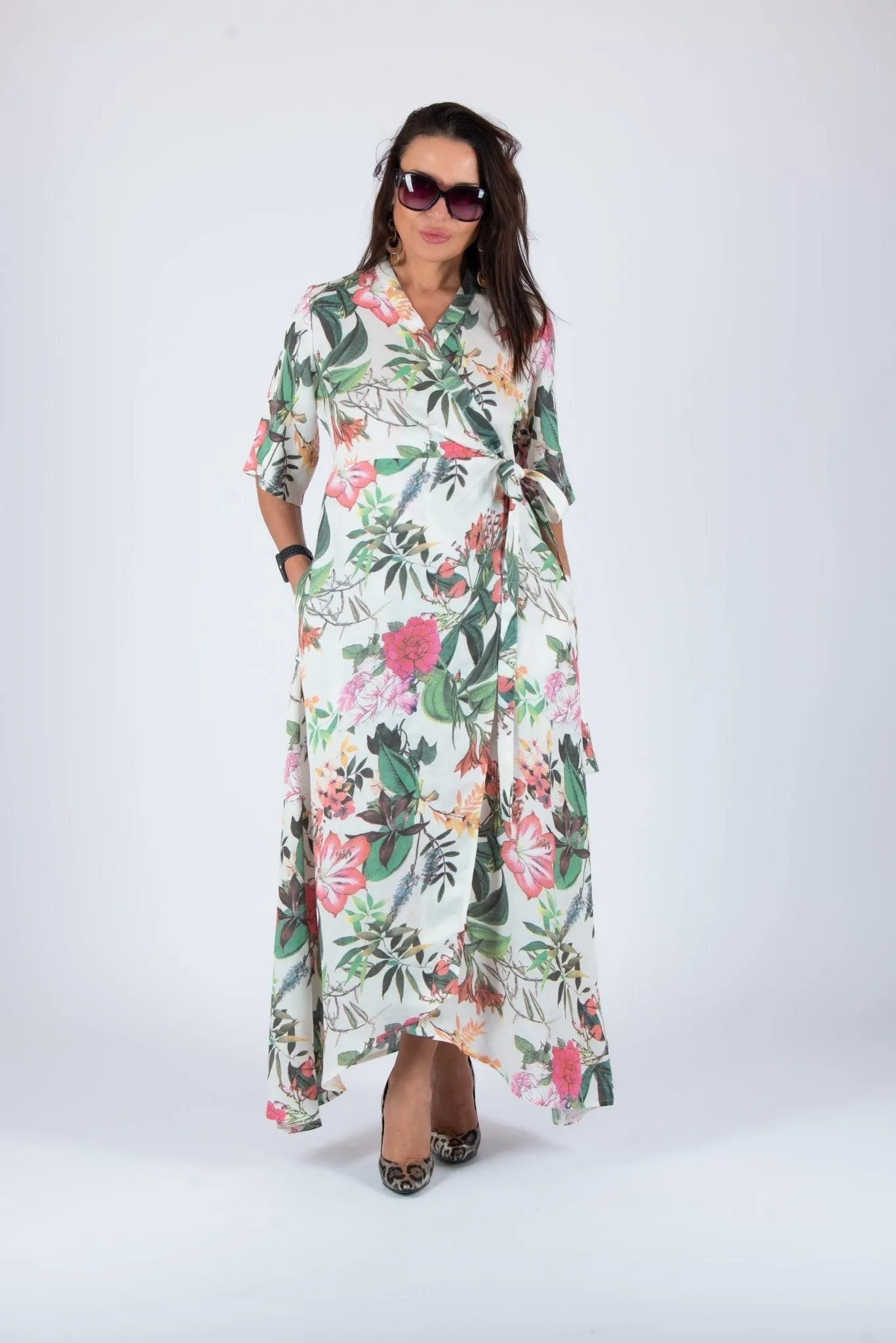 VERONA Linen Wrap Dress