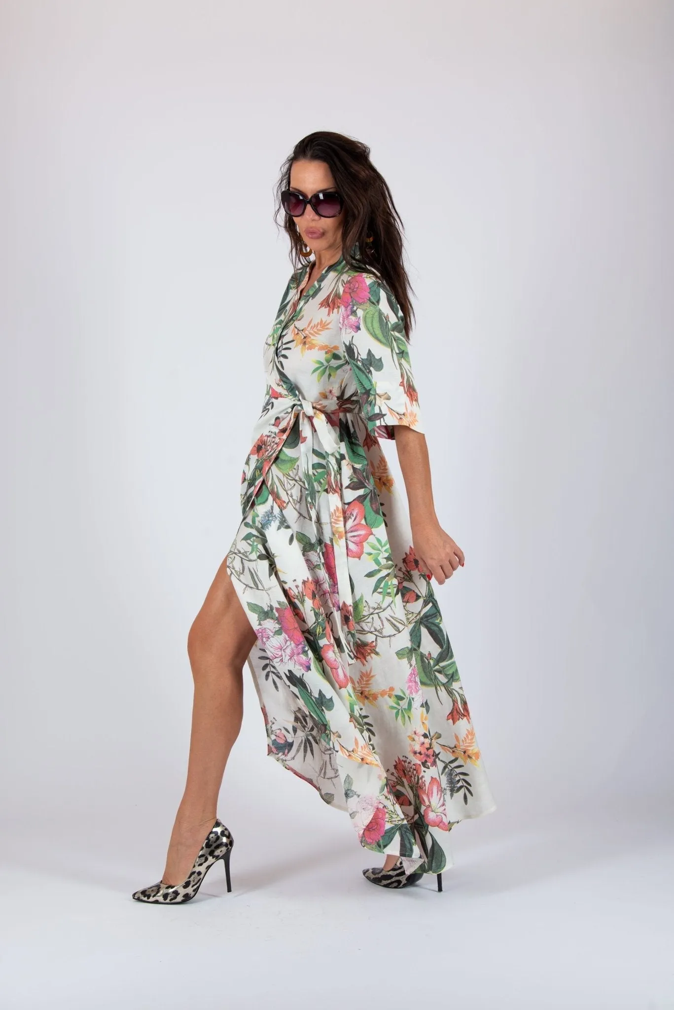 VERONA Linen Wrap Dress