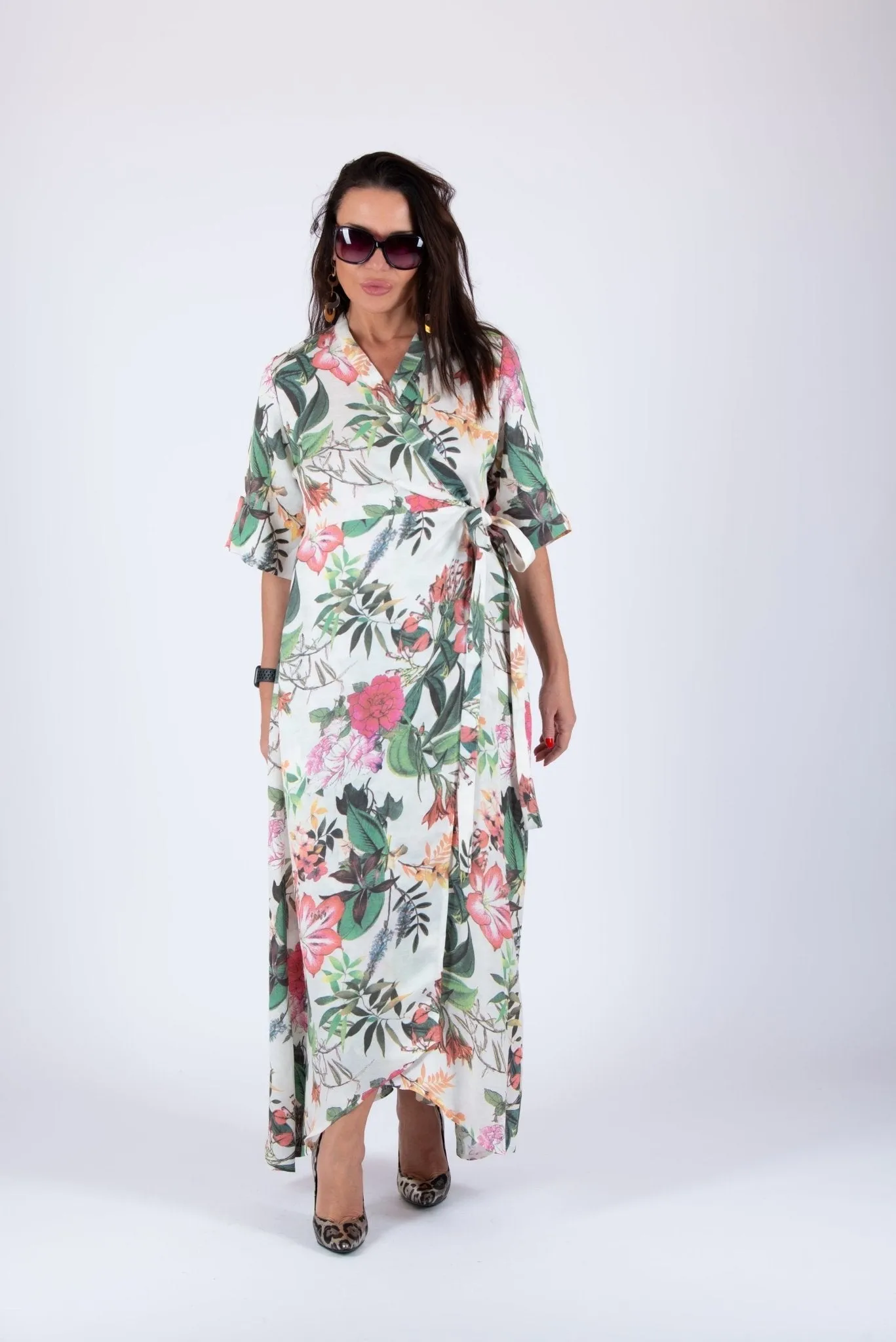 VERONA Linen Wrap Dress