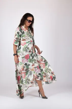 VERONA Linen Wrap Dress