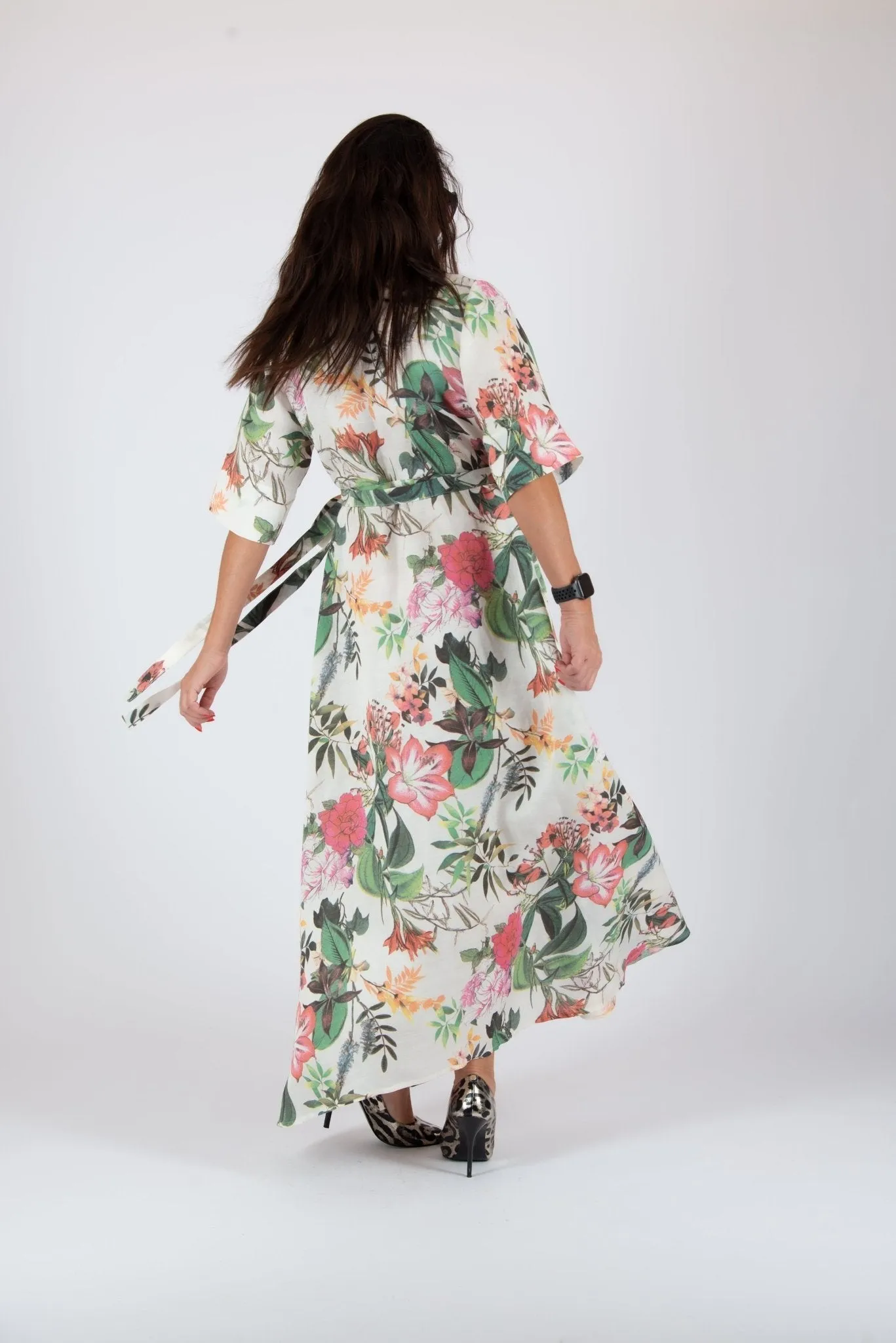 VERONA Linen Wrap Dress