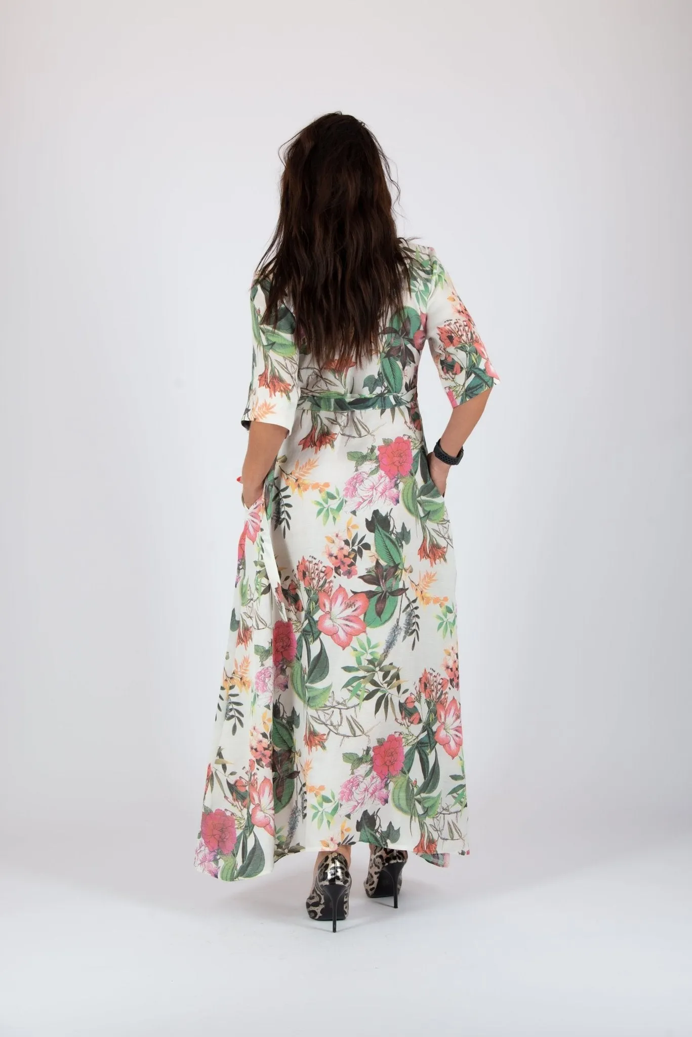VERONA Linen Wrap Dress