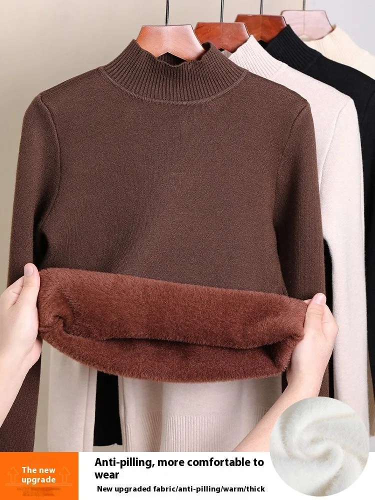 WarmStyle: Fleece-Lined Turtleneck Sweater for Women