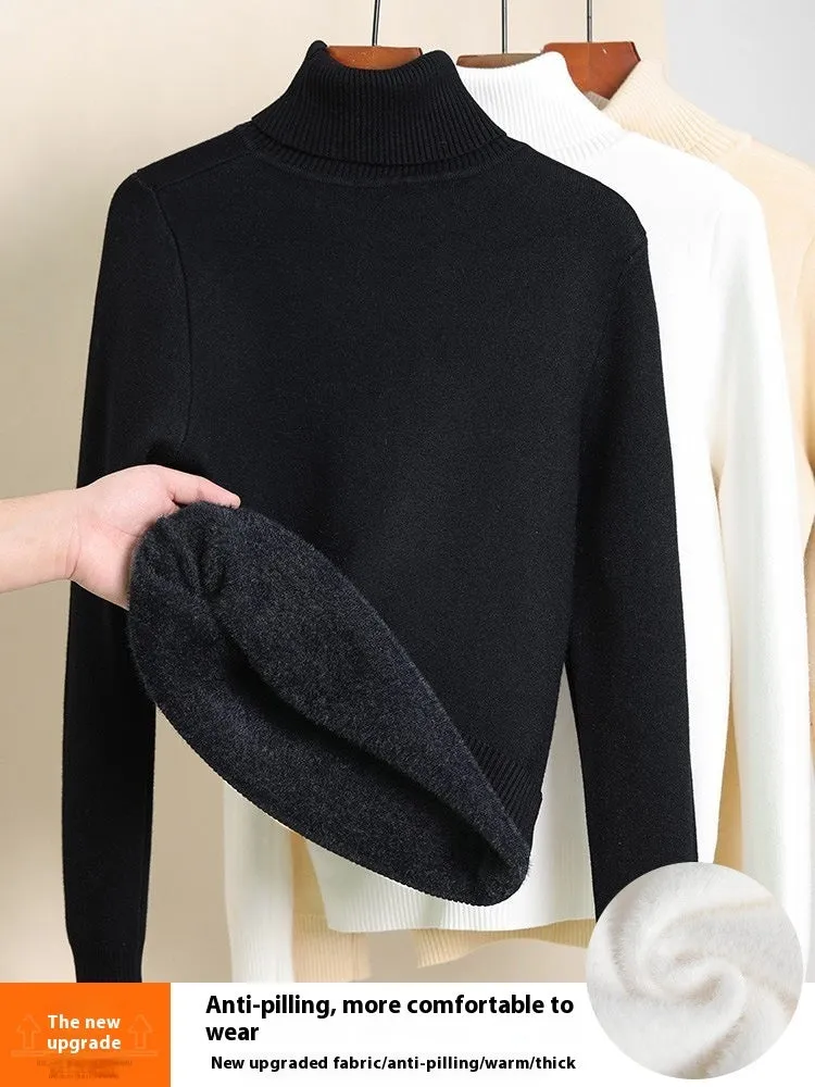 WarmStyle: Fleece-Lined Turtleneck Sweater for Women