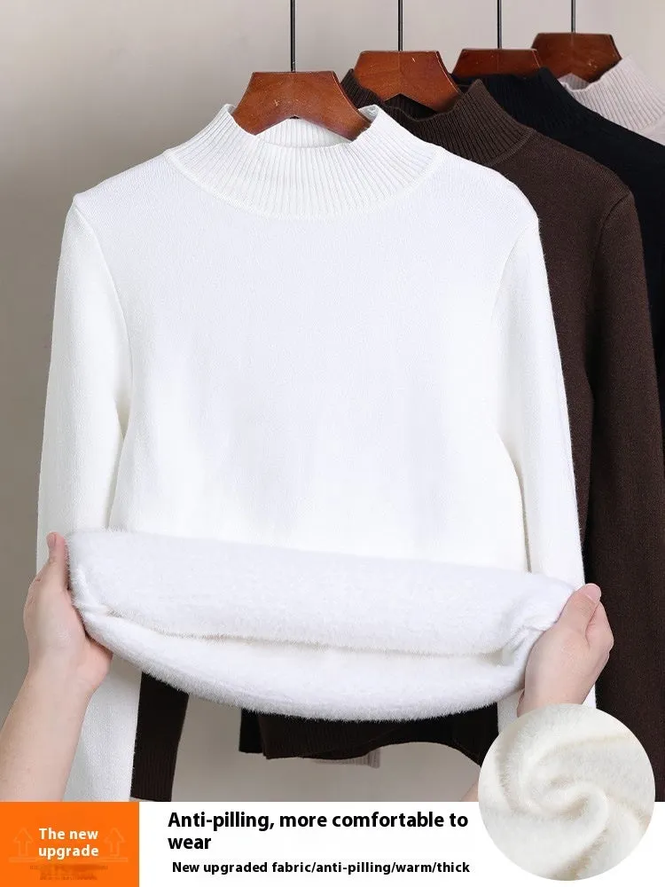 WarmStyle: Fleece-Lined Turtleneck Sweater for Women