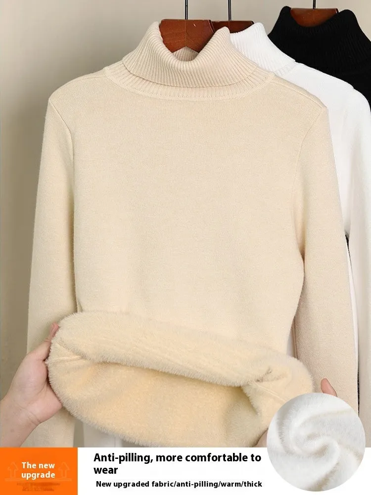 WarmStyle: Fleece-Lined Turtleneck Sweater for Women