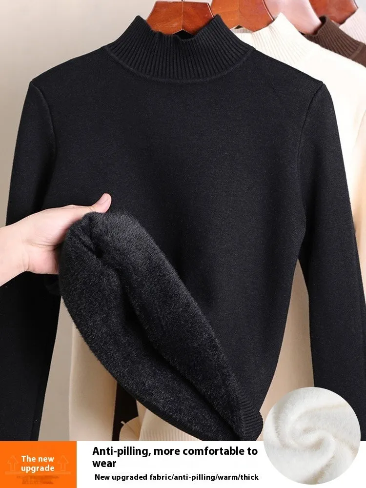 WarmStyle: Fleece-Lined Turtleneck Sweater for Women
