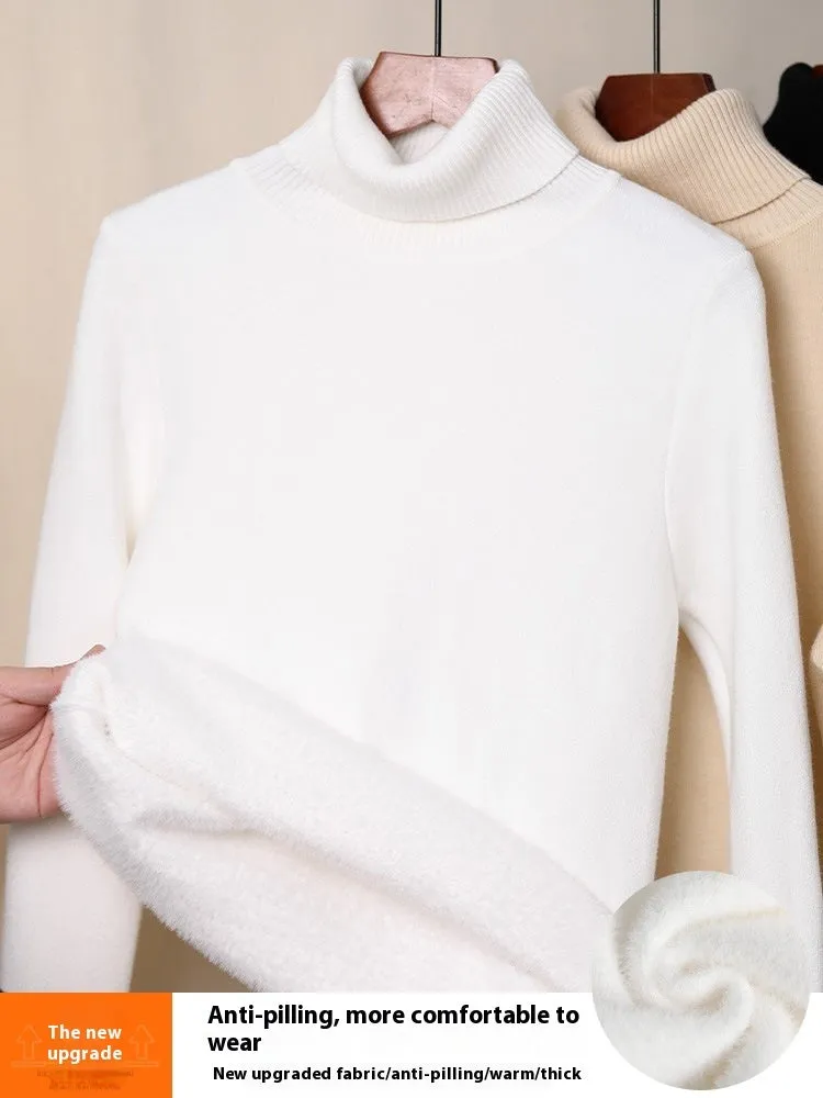 WarmStyle: Fleece-Lined Turtleneck Sweater for Women