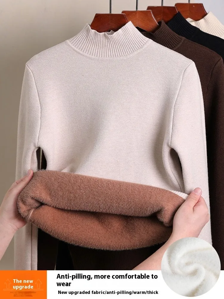 WarmStyle: Fleece-Lined Turtleneck Sweater for Women