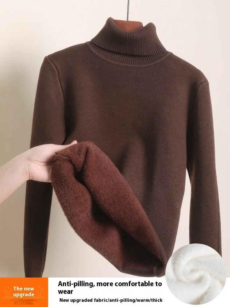 WarmStyle: Fleece-Lined Turtleneck Sweater for Women
