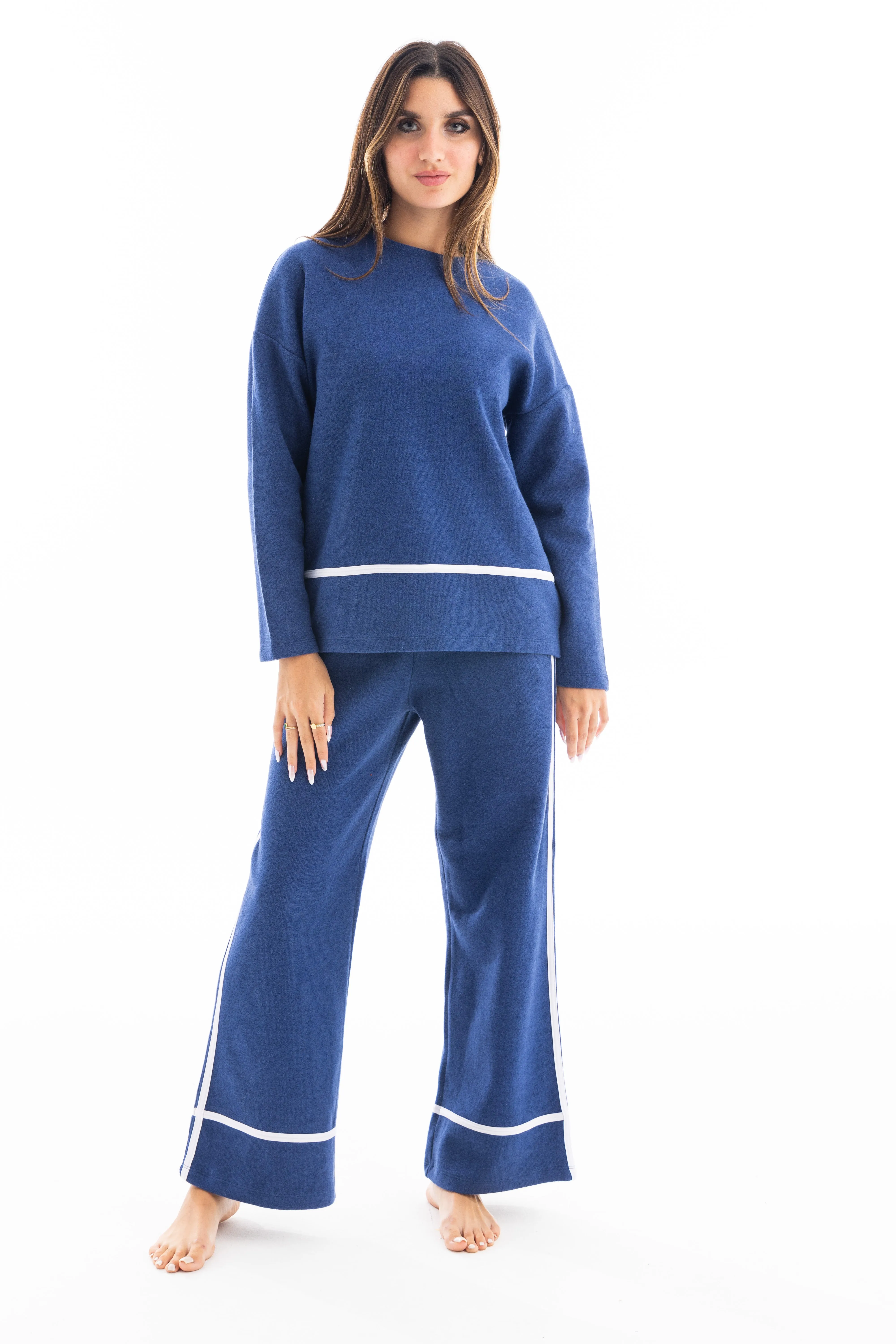 Womens Crew Neck Winter Pajama - Zahry
