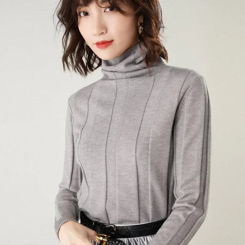 Women's Sweaters Solid Color Turtleneck Pullover Sweater