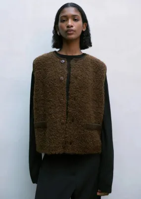 Wool & Mohair Waistcoat, Tierra Cotta