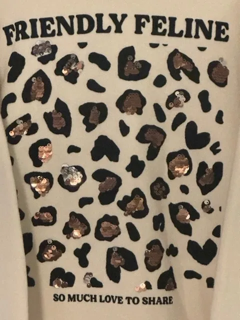 ZARA FRIENDLY FELINE HOODIE (SZ 11-12)