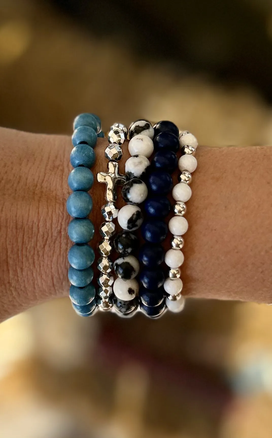 Zebra Jasper 8mm Bracelet