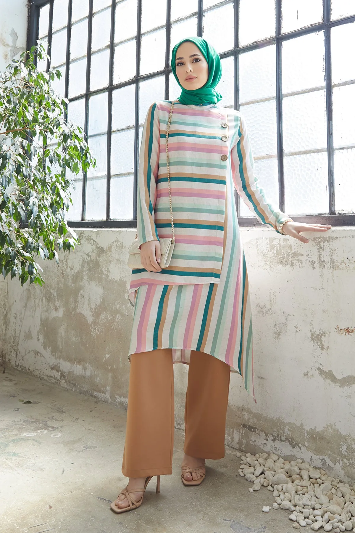 ZRF Women Striped Suit - Camel - Brühl